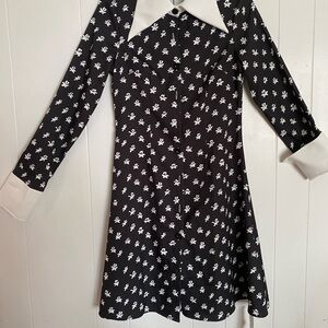 Elegant Black and White Mini Dress